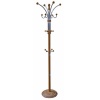 ORE International R685OAK Six Foot Wood and Chrome Coat Rack Oak Finish