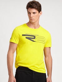 Short-sleeved crewneck is rendered in breathable cotton jersey and accented with graphic prints for adventurous appeal.CrewneckCottonMachine washImported Short-sleeved crewneck is rendered in breathable cotton jersey and accented with graphic prints for adventurous appeal.CrewneckCottonMachine washImported