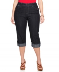 Cuffed or uncuffed: Style&co.'s plus size capri jeans are must-haves for your spring/summer looks. (Clearance) Cuffed or uncuffed: Style&co.'s plus size capri jeans are must-haves for your spring/summer looks. (Clearance)
