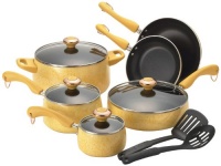 Paula Deen Signature Porcelain 12-Piece Cookware Set, Butter Paula Deen Signature Porcelain 12-Piece Cookware Set, Butter