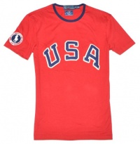 Polo Ralph Lauren Men Custom Fit USA Olympic Team London 2012 Logo T-shirt (XL, Red/navy/off white) Polo Ralph Lauren Men Custom Fit USA Olympic Team London 2012 Logo T-shirt (XL, Red/navy/off white)