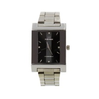 Fortune 'Duke' Exclusive WAT0961MGY Silvertone Stainless Steel Black Face Men Watch for Gift, Apparel Fortune 'Duke' Exclusive WAT0961MGY Silvertone Stainless Steel Black Face Men Watch for Gift, Apparel
