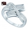 A Gift Wrapped In White Diamonds and 10 Karat White Gold Bridal Ring with .25CT Micro Pave Diamonds - Incl. ClassicDiamondHouse Free Gift Box & Cleaning Cloth