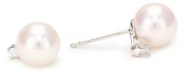 TARA Pearls White Gold 7mm Cultured Pearl and Diamond Stud Earrings TARA Pearls White Gold 7mm Cultured Pearl and Diamond Stud Earrings