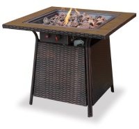 Uniflame GAD1001B LP Gas Outdoor Firebowl with Tile Mantel Uniflame GAD1001B LP Gas Outdoor Firebowl with Tile Mantel