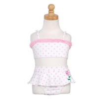 Baby Girl Pink Daisy Polka Dot 2 Piece Bathing Swimsuit 18M Baby Girl Pink Daisy Polka Dot 2 Piece Bathing Swimsuit 18M