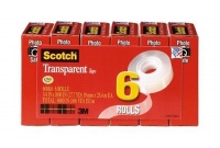 Scotch® Transparent Tape 600K6, 3/4-inch x 1000 Inches, 6-Pack Scotch® Transparent Tape 600K6, 3/4-inch x 1000 Inches, 6-Pack