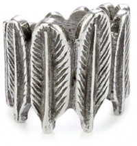 House of Harlow 1960 Sterling Silver-Plated Feather Row Ring House of Harlow 1960 Sterling Silver-Plated Feather Row Ring
