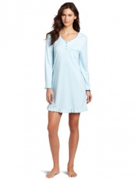 Karen Nueburger Women's Charmed Long Sleeve Henley Nightshirt Karen Nueburger Women's Charmed Long Sleeve Henley Nightshirt