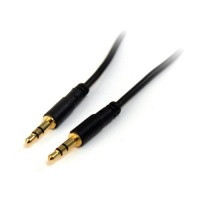 StarTech.com MU3MMS 3 feet Slim 3.5mm Stereo Audio Cable - M/M StarTech.com MU3MMS 3 feet Slim 3.5mm Stereo Audio Cable - M/M