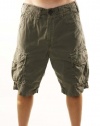 True Religion Brand Jeans Men's Samuel Cargo Shorts Olive Green