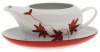 Mikasa Pure Red fine china 2 piece gravy & stand