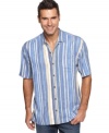 Stripes are are always in style and this short-sleeved shirt from Tommy Bahama calls attention to your casual look.