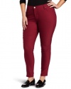 Karen Kane Women's Plus-Size Twill Skinny Jean, Red, 18W