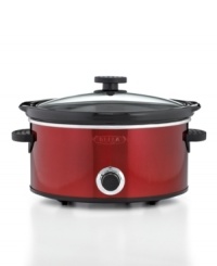 Slow & steady wins in taste. End every busy day with a masterful meal made effortlessly while you're out & about. Three temperature settings pack in precision, while the stoneware pot and tempered glass lid guarantee even heating and lock-in moisture & tenderness. Model 13770. Slow & steady wins in taste. End every busy day with a masterful meal made effortlessly while you're out & about. Three temperature settings pack in precision, while the stoneware pot and tempered glass lid guarantee even heating and lock-in moisture & tenderness. Model 13770.