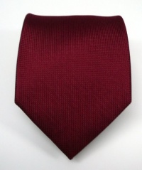 100% Silk Woven Solid Textured Burgundy Tie 100% Silk Woven Solid Textured Burgundy Tie