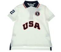 Polo by Ralph Lauren USA 2012 Olympic Team Polo Shirt White 3/3T Polo by Ralph Lauren USA 2012 Olympic Team Polo Shirt White 3/3T