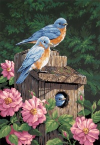 Dimensions Needlecrafts Paintworks Paint By Number, Garden Bluebirds Dimensions Needlecrafts Paintworks Paint By Number, Garden Bluebirds