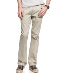 Get the look of your favorite denim with the polish of a pair of khakis with these five-pocket textured pants from Kenneth Cole Reaction. Get the look of your favorite denim with the polish of a pair of khakis with these five-pocket textured pants from Kenneth Cole Reaction.