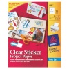 Avery Sticker Project Paper, 8.5 x 11 Inches, Clear, Pack of 10 (04383)