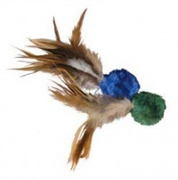 KONG Naturals Crinkle Ball with Feathers Cat Toy, Colors Vary, 2-Pack KONG Naturals Crinkle Ball with Feathers Cat Toy, Colors Vary, 2-Pack