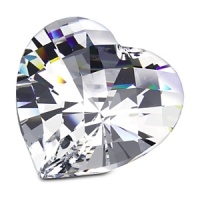 Express your love for someone with this elaborately faceted clear crystal heart. A great way to show you care! Express your love for someone with this elaborately faceted clear crystal heart. A great way to show you care!
