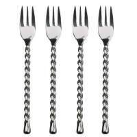 Gourmet Settings Silver Tear Stainless Steel Cocktail Forks set of 4. Gourmet Settings Silver Tear Stainless Steel Cocktail Forks set of 4.