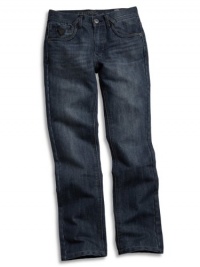 GUESS Kids Boys Big Boy Lincoln Fit Jeans with Faux-Leat, MEDIUM STONE (10) GUESS Kids Boys Big Boy Lincoln Fit Jeans with Faux-Leat, MEDIUM STONE (10)