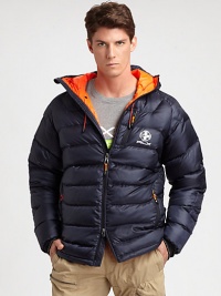 Designed to excel in a range of conditions, this airy-feeling, down jacket is constructed from durable nylon with a warm down fill.Two-way zip frontAttached drawstring hoodChest, waist zip pocketsAbout 25 from shoulder to hemNylonFill: 80% down/20% other feathersMachine washImported Designed to excel in a range of conditions, this airy-feeling, down jacket is constructed from durable nylon with a warm down fill.Two-way zip frontAttached drawstring hoodChest, waist zip pocketsAbout 25 from shoulder to hemNylonFill: 80% down/20% other feathersMachine washImported