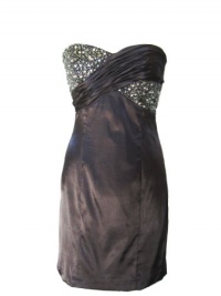 ADRIANNA PAPELL BOUTIQUE Gema Embellished Strapless Dress -CHARCOAL-8 ADRIANNA PAPELL BOUTIQUE Gema Embellished Strapless Dress -CHARCOAL-8