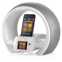 JBL JBLONAIRWWHTAM On Air Wireless iPhone/iPod AirPlay Speaker Dock with FM, Dual Alarm and Internet Radio - White