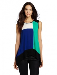 BCBGMAXAZRIA Women's Aven Blocked Tank with Trapeze Hem BCBGMAXAZRIA Women's Aven Blocked Tank with Trapeze Hem