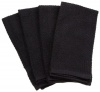 Excello Waffle Terry Towel, Black, Set of 4