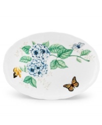 Serving pieces coordinate with the mix-and-match dinnerware for a complete customized collection. In varied floral and butterfly designs. Measures 16. Serving pieces coordinate with the mix-and-match dinnerware for a complete customized collection. In varied floral and butterfly designs. Measures 16.