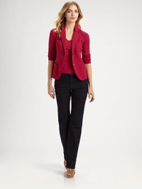 The perfect layering piece, rendered in sleek, slim-fitting stretch jersey.ScoopneckShort sleevesViscose/elastaneDry cleanMade in Italy of imported fabricModel shown is 5'11 (180cm) wearing US size 2.This style runs true to size. We recommend ordering your usual size for a standard fit. The perfect layering piece, rendered in sleek, slim-fitting stretch jersey.ScoopneckShort sleevesViscose/elastaneDry cleanMade in Italy of imported fabricModel shown is 5'11 (180cm) wearing US size 2.This style runs true to size. We recommend ordering your usual size for a standard fit.