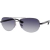 Emporio Armani 9750/S Women's Aviator Semi-Rimless Outdoor Sunglasses/Eyewear - Ruthenium/Black/Gray Gradient / Size 59/15-130