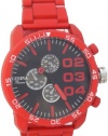 Geneva Color Domination XL Men's watch 1518 Look Red Metal Band N Case