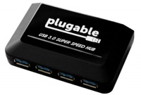 Plugable 4-Port SuperSpeed USB 3.0/2.0 Hub with 4A Power Adapter (VIA Chipset) Plugable 4-Port SuperSpeed USB 3.0/2.0 Hub with 4A Power Adapter (VIA Chipset)