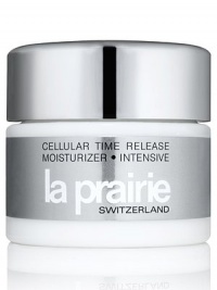 Time released intensive facial moisturizer drenches skin in moisture for up to 16 hours. Protects against dryness and moisture loss, and with every use, skin's elasticity improves. 1.0 oz. Time released intensive facial moisturizer drenches skin in moisture for up to 16 hours. Protects against dryness and moisture loss, and with every use, skin's elasticity improves. 1.0 oz.