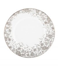 Fashion a stunning table in French Lace dinnerware. Platinum trim and an intricate floral pattern plucked right off the runway adorn the elegant, easy-clean collection of accent plates from Marchesa by Lenox. Fashion a stunning table in French Lace dinnerware. Platinum trim and an intricate floral pattern plucked right off the runway adorn the elegant, easy-clean collection of accent plates from Marchesa by Lenox.
