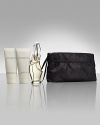 Classic Cashmere. Donna Karan's signature cosmetic bag is a luxurious way to carry your Cashmere Mist essentials.This gift set includes a 1.7 oz. eau de parfum spray, 2.5 oz. refillable body creme and 2.5 oz. refillable body cleansing lotion, all packaged in Donna Karan's signature cosmetic bag.