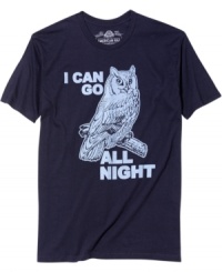 You party so hard, you're basically nocturnal. Get the message with this graphic tee from American Rag. You party so hard, you're basically nocturnal. Get the message with this graphic tee from American Rag.
