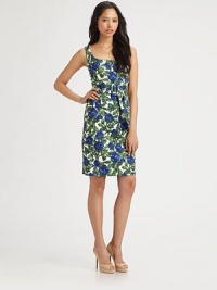 Painterly florals highlight this charming cotton sheath, cinched at waist by a shapely self-belt.ScoopneckSleevelessBuckled self-beltScoopbackCenter back zipperAbout 23 from natural waistCottonDry cleanMade in USA of Italian fabricModel shown is 5'10 (177cm) wearing US size 4. Painterly florals highlight this charming cotton sheath, cinched at waist by a shapely self-belt.ScoopneckSleevelessBuckled self-beltScoopbackCenter back zipperAbout 23 from natural waistCottonDry cleanMade in USA of Italian fabricModel shown is 5'10 (177cm) wearing US size 4.