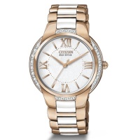 Citizen Women's EM0173-51A  Eco-Drive Ciena Ceramic Diamond Accented Watch