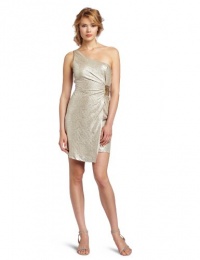 laundry BY SHELLI SEGAL Women's One Shoulder Crinkle Side Strap, Gold/Silver, 2 laundry BY SHELLI SEGAL Women's One Shoulder Crinkle Side Strap, Gold/Silver, 2