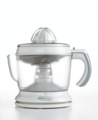 There's nothing sweeter than a refreshing glass of freshly squeezed fruit juice. This juicer provides amazingly efficient extraction with a double cone for different fruit sizes and two-way reamer rotation that helps release every last drop. One-year warranty. Model KS500. There's nothing sweeter than a refreshing glass of freshly squeezed fruit juice. This juicer provides amazingly efficient extraction with a double cone for different fruit sizes and two-way reamer rotation that helps release every last drop. One-year warranty. Model KS500.