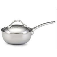 BonJour Stainless Steel Clad 2.5-Quart Covered Saucier BonJour Stainless Steel Clad 2.5-Quart Covered Saucier