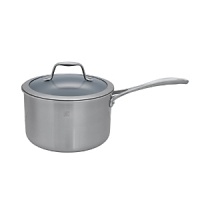 Crafters of fine cutlery since 1731, Zwilling J.A. Henckels has applied their tradition of quality with a spirit of innovation to create the stainless-steel Spirit cookware collection. Each piece features fully clad 3-ply construction with eco-friendly Thermolon nonstick ceramic coating and a thick aluminum core for even, efficient heat conduction. Large-loop stay-cool handles and flared pouring rims make for easy, clean maneuvering. Crafters of fine cutlery since 1731, Zwilling J.A. Henckels has applied their tradition of quality with a spirit of innovation to create the stainless-steel Spirit cookware collection. Each piece features fully clad 3-ply construction with eco-friendly Thermolon nonstick ceramic coating and a thick aluminum core for even, efficient heat conduction. Large-loop stay-cool handles and flared pouring rims make for easy, clean maneuvering.