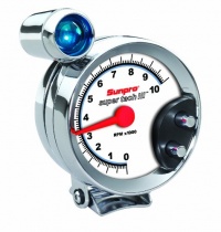 Sunpro CP7914 Super Tach III 5 Chrome Bezel/White Face Tachometer with Shift Light Sunpro CP7914 Super Tach III 5 Chrome Bezel/White Face Tachometer with Shift Light