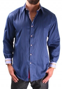 Robert Graham Two-Fer Men's Dress Stripe Long Sleeve Woven Shirt 2012 Fall Robert Graham Two-Fer Men's Dress Stripe Long Sleeve Woven Shirt 2012 Fall